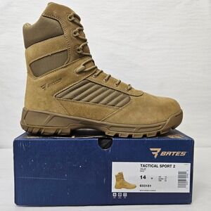 Bates Tactical Sport 2‎ Boots Tall Side Zip E03181 Coyote Brown Men's Size 14